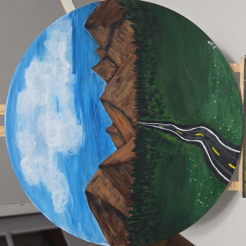 Hand-Painted Vinyl Record - Original Art🎨